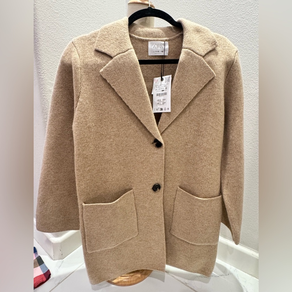 Zara Girls Beige  Coat